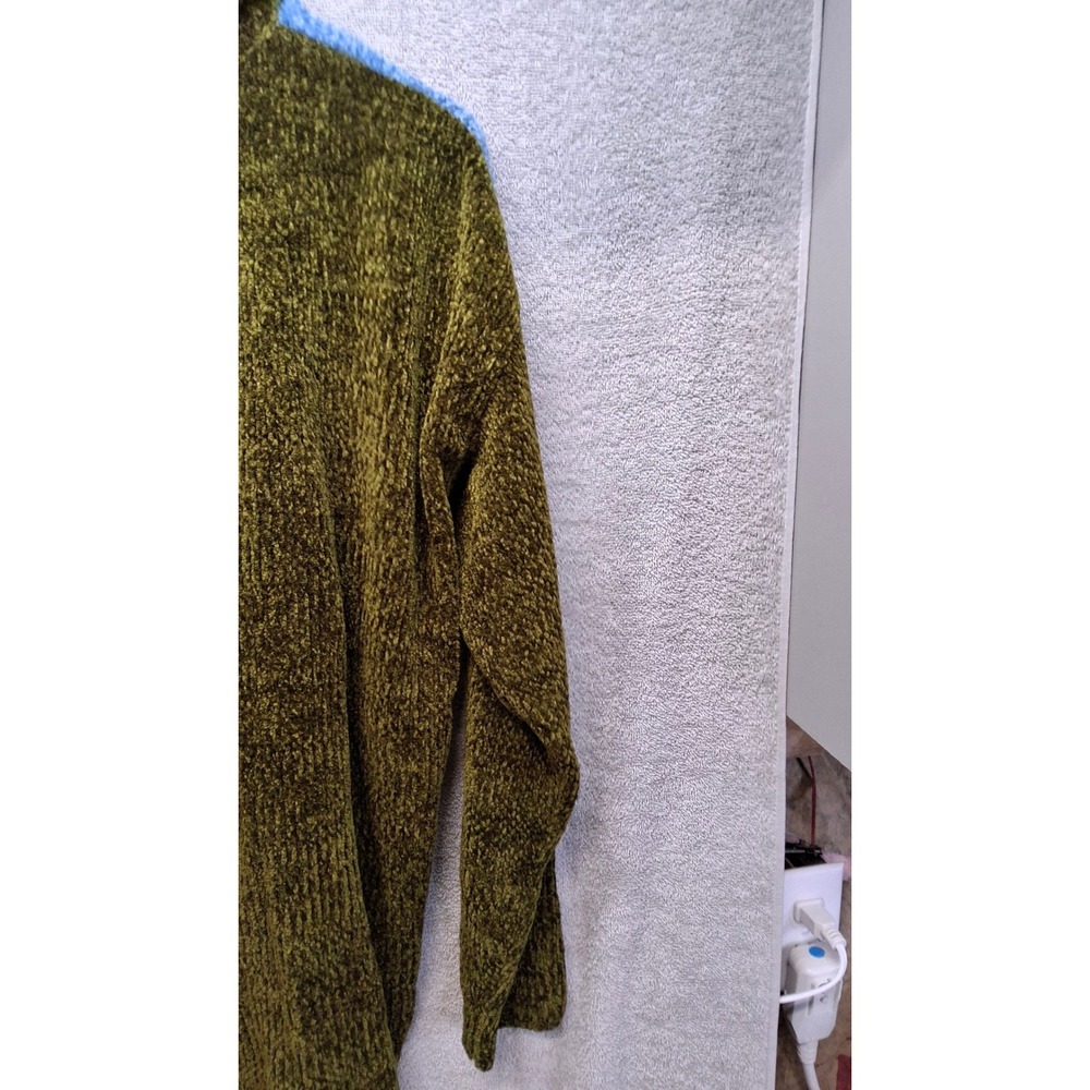 Vintage AllPoints ChenilleColorblock PatchworkTurtleneck SweaterGreen Blue L
(8) - Picture 8 of 9
